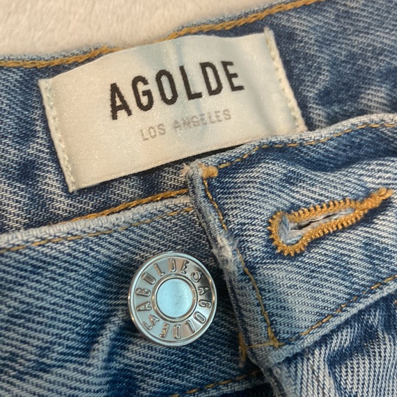 AGOLDE Parker Destroyed Denim Shorts 28 - Picture 4 of 11